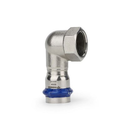 Угольник раструбный Varmega Inox Press с внутренней резьбой 28x3/4